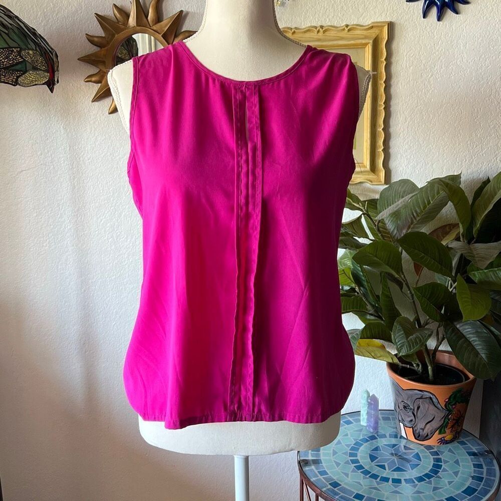 Calvin Klein Size Small Hot Pink Blouse Sleeveless